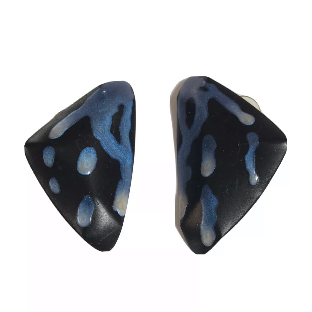 Vintage 80s Geometric Statement Post Earrings 25$